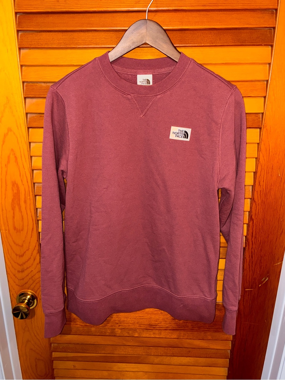 North Face Women’s Heritage Patch Crewneck Sweatshirt Rose/Mauve - size medium